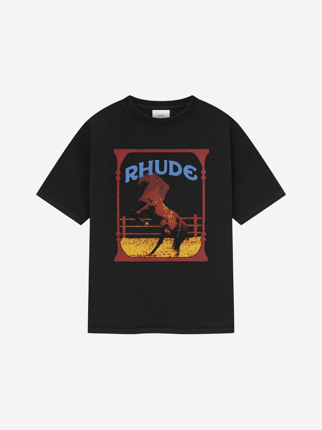 Rhude Hombre Barcelona Camiseta Cadre Algodón color Negro sku 553-004185 01 - Foto 1