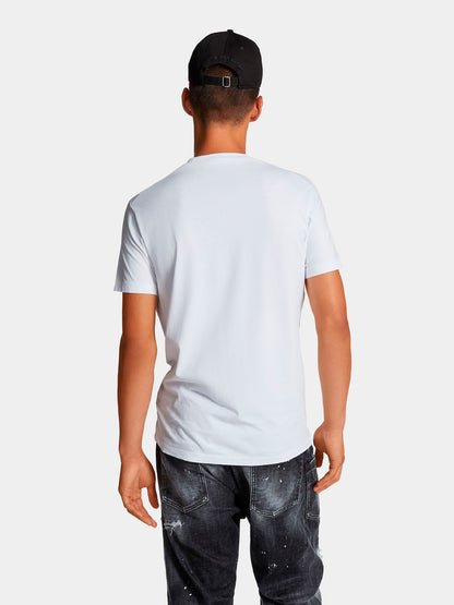 Dsquared2 Hombre Barcelona Camiseta Logo Algodón color Blanco sku 553-004192 01 - Foto 3