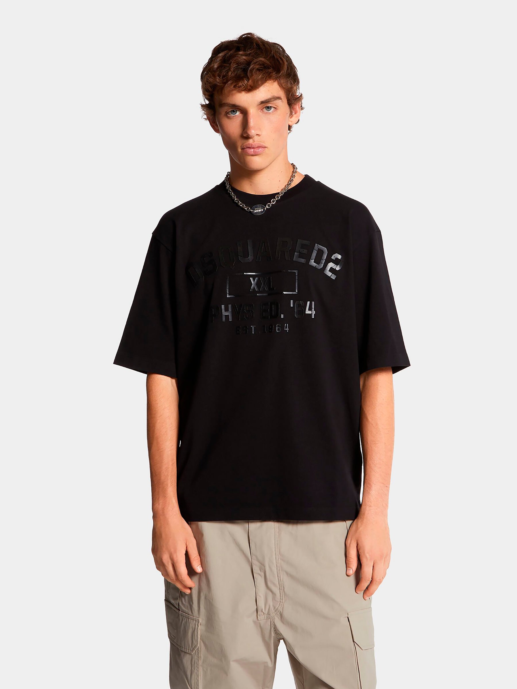 Dsquared2 Hombre Barcelona Camiseta Logo Algodón color Negro sku 553-004195 01 - Foto 2