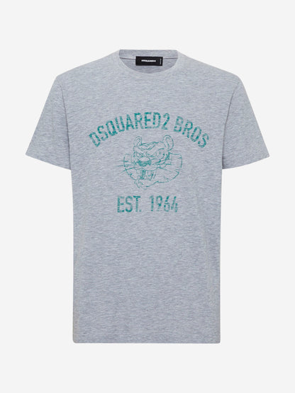 Dsquared2 Hombre Barcelona Camiseta Logo Algodón color Gris Piedra sku 553-004199 01 - Foto 1