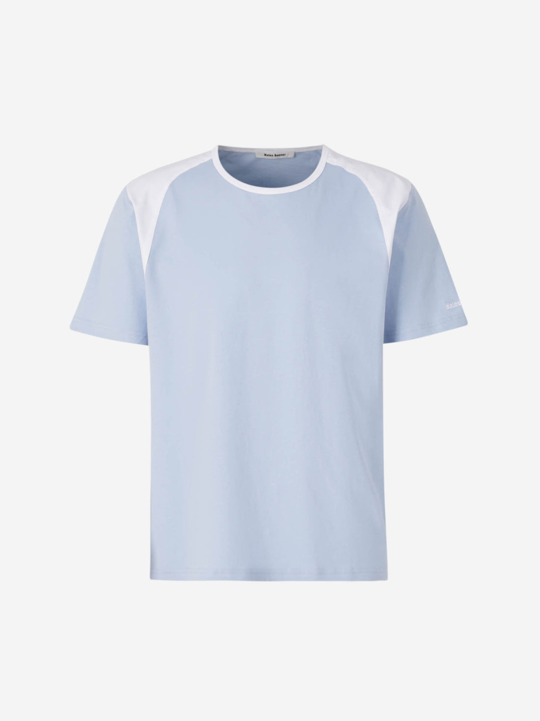 Wales Bonner Hombre Barcelona Camiseta Algodón Bicolor color Azul Celeste sku 553-004203 01 - Foto 1
