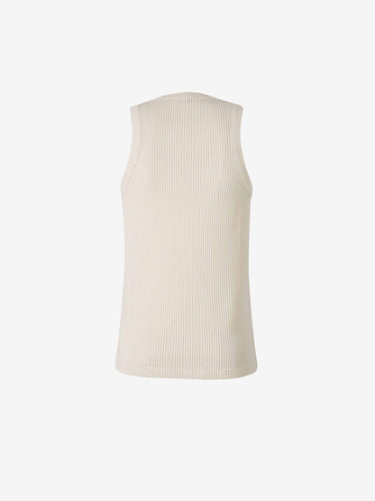 Wales Bonner Hombre Barcelona Camiseta Tirantes Algodón color Crema sku 553-004204 01 - Foto 2