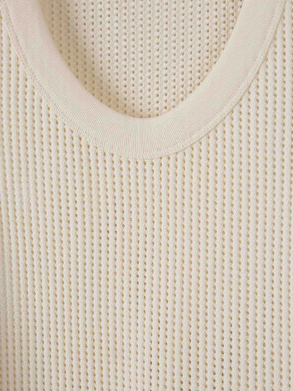 Wales Bonner Hombre Barcelona Camiseta Tirantes Algodón color Crema sku 553-004204 01 - Foto 3