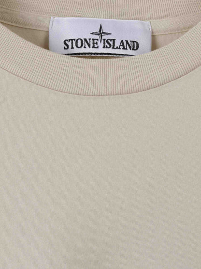 Stone Island Hombre Barcelona Camiseta Logo Algodón color Crema sku 553-004207 04 - Foto 3