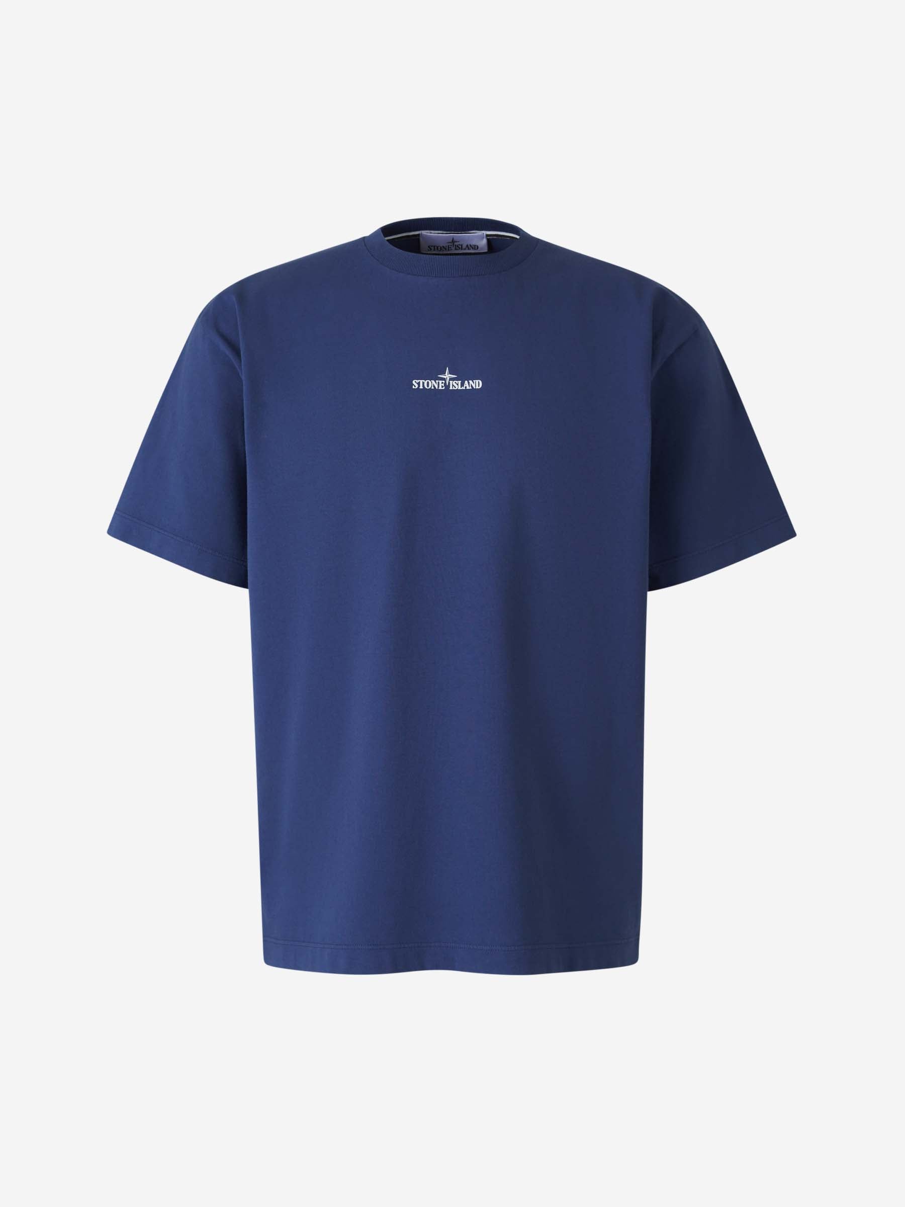Outlet online Stone Island Hombre Camiseta Combed Algodón color Azul Cobalto sku 553-004209 01 - Foto 1
