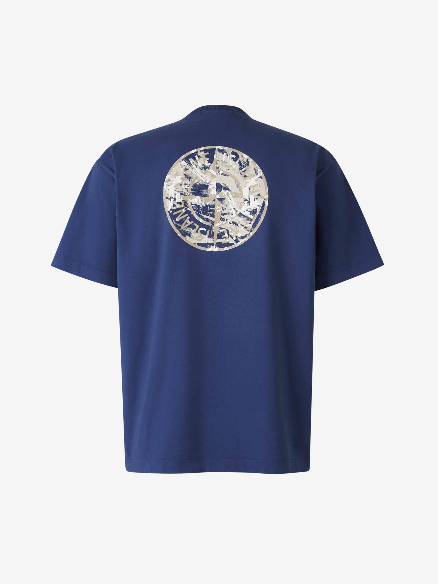 Outlet online Stone Island Hombre Camiseta Combed Algodón color Azul Cobalto sku 553-004209 01 - Foto 2