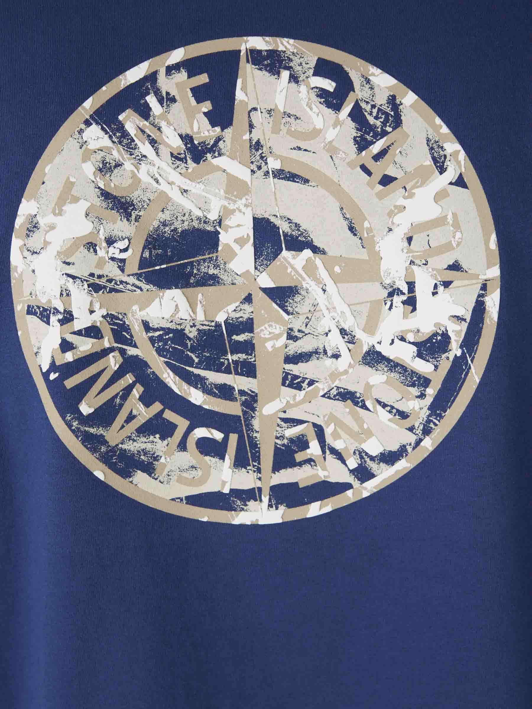 Outlet online Stone Island Hombre Camiseta Combed Algodón color Azul Cobalto sku 553-004209 01 - Foto 4