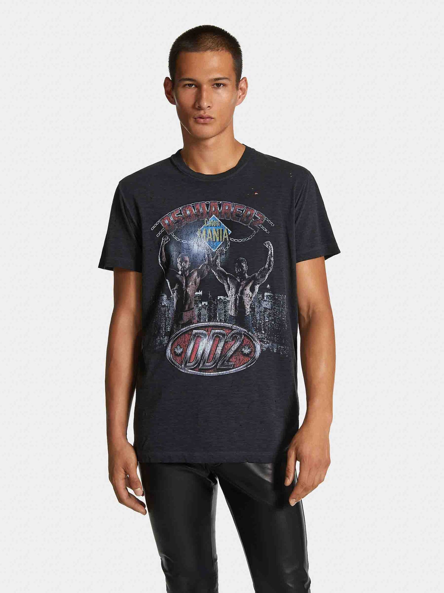 Dsquared2 Hombre Barcelona Camiseta Wrestler Vintage color Negro sku 553-004216 01 - Foto 2