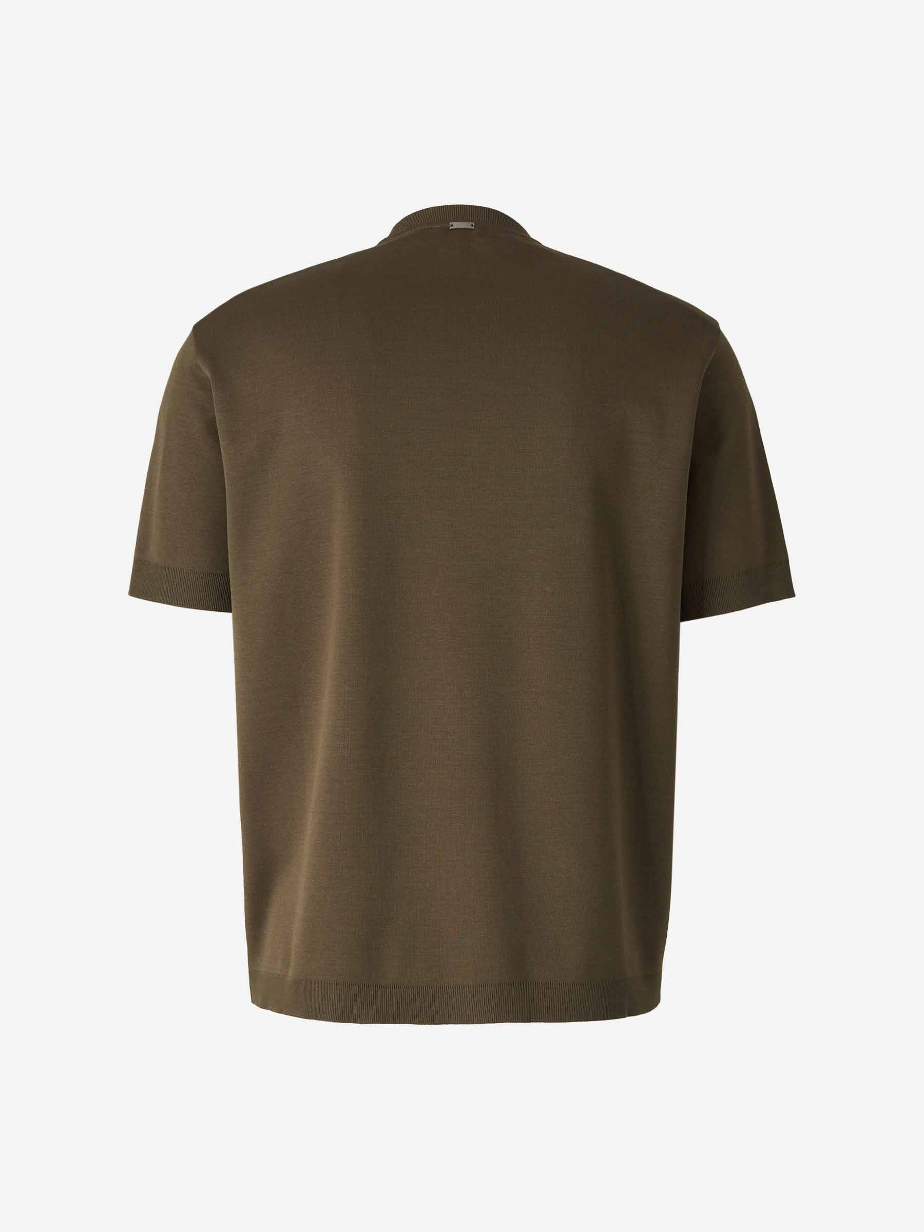 Outlet online Herno Hombre Camiseta Logo Algodón color Verde Militar sku 553-004219 02 - Foto 2