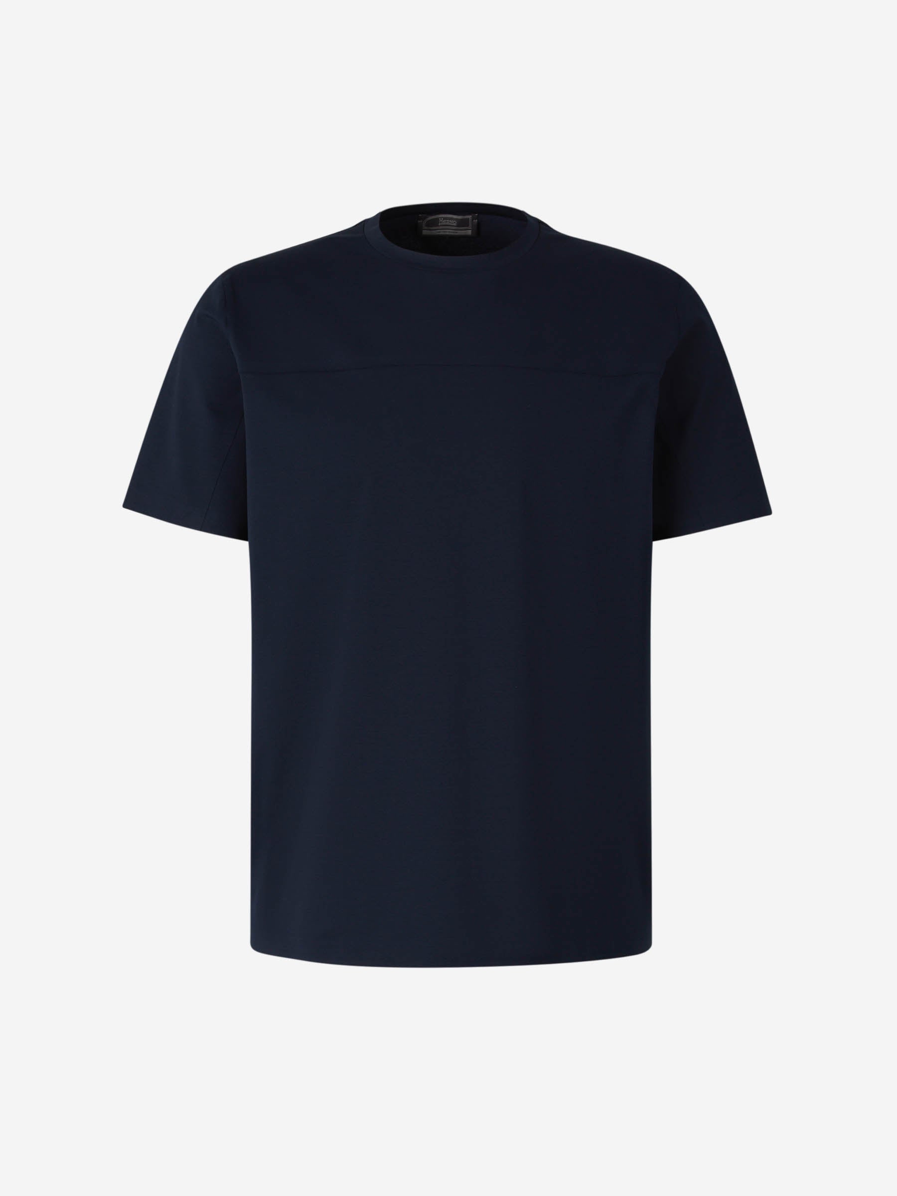 Outlet online Herno Hombre Camiseta Logo Algodón color Azul Marino sku 553-004220 02 - Foto 1