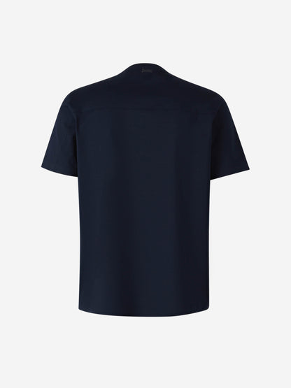 Outlet online Herno Hombre Camiseta Logo Algodón color Azul Marino sku 553-004220 02 - Foto 2