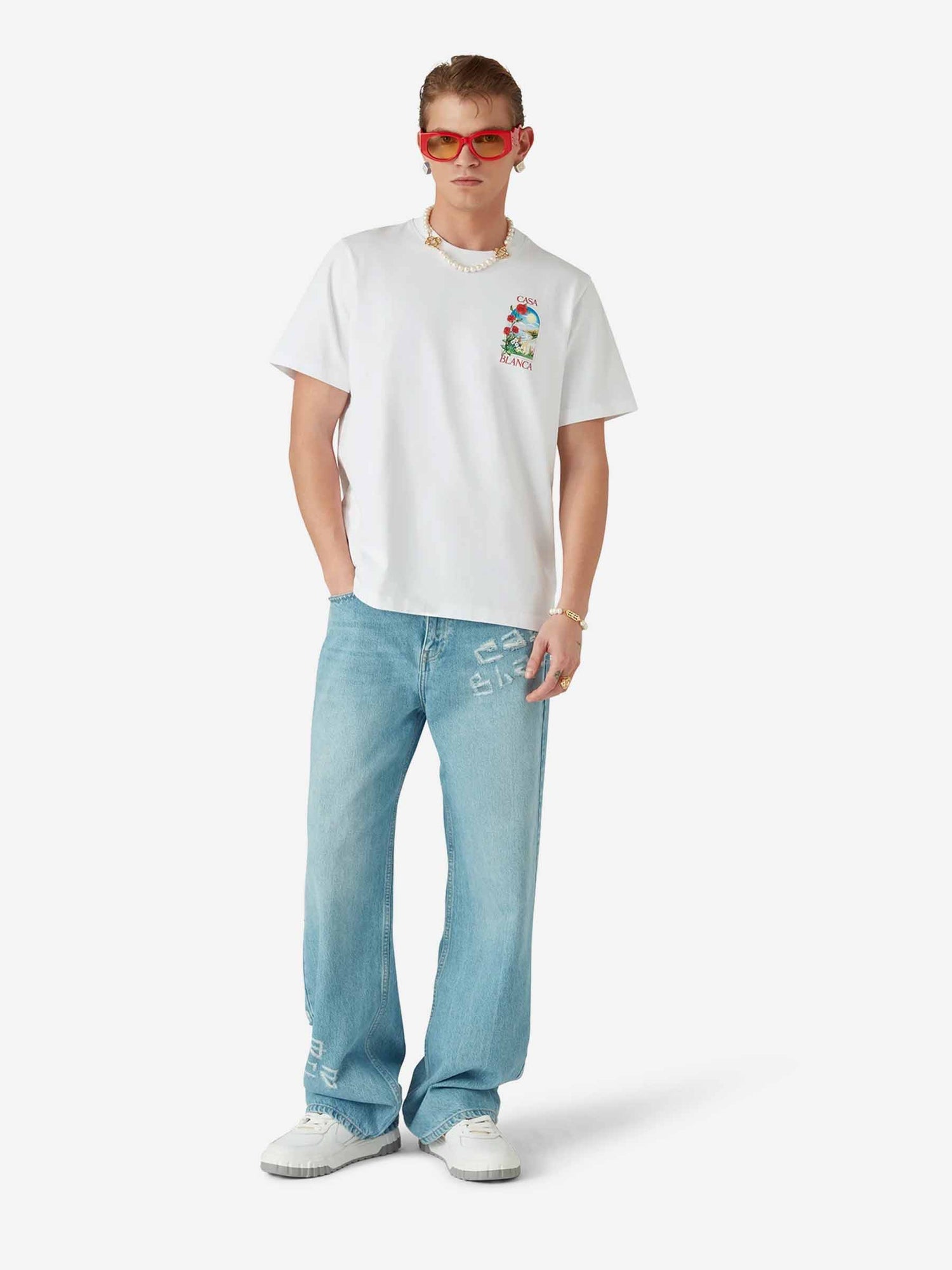 Casablanca Hombre Barcelona Camiseta LA Days color Blanco sku 553-004223 01 - Foto 2