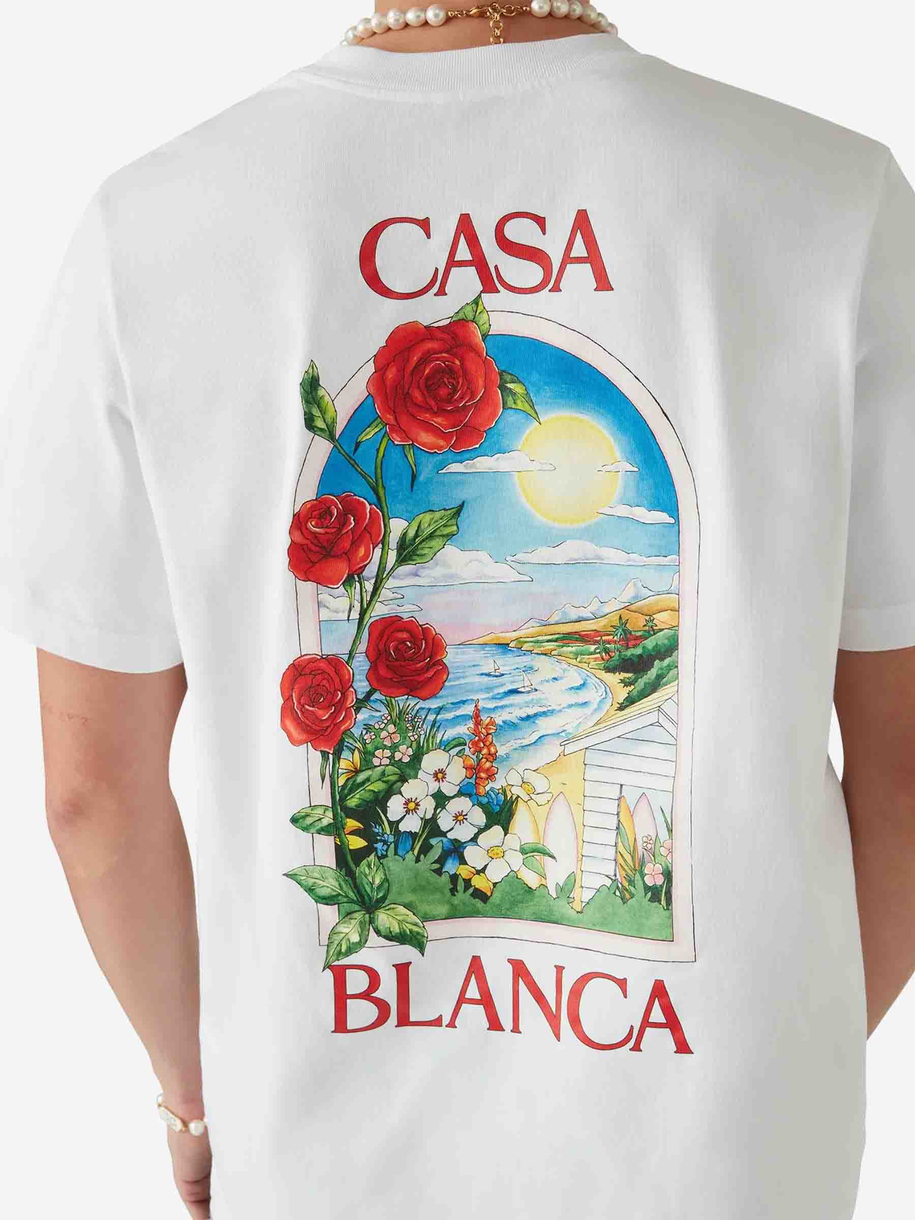 Casablanca Hombre Barcelona Camiseta LA Days color Blanco sku 553-004223 01 - Foto 4