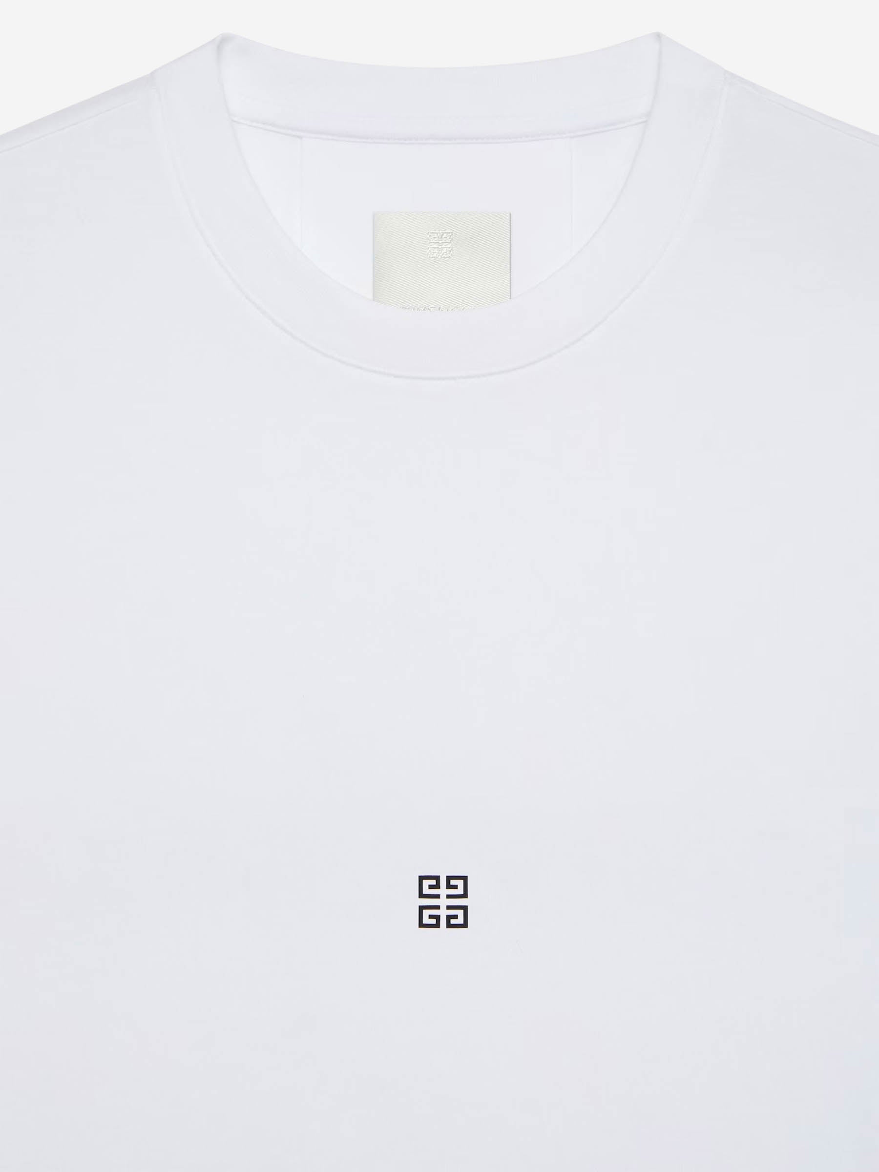 Outlet online Givenchy Hombre Camiseta Logo Algodón color Blanco sku 553-004233 02 - Foto 2