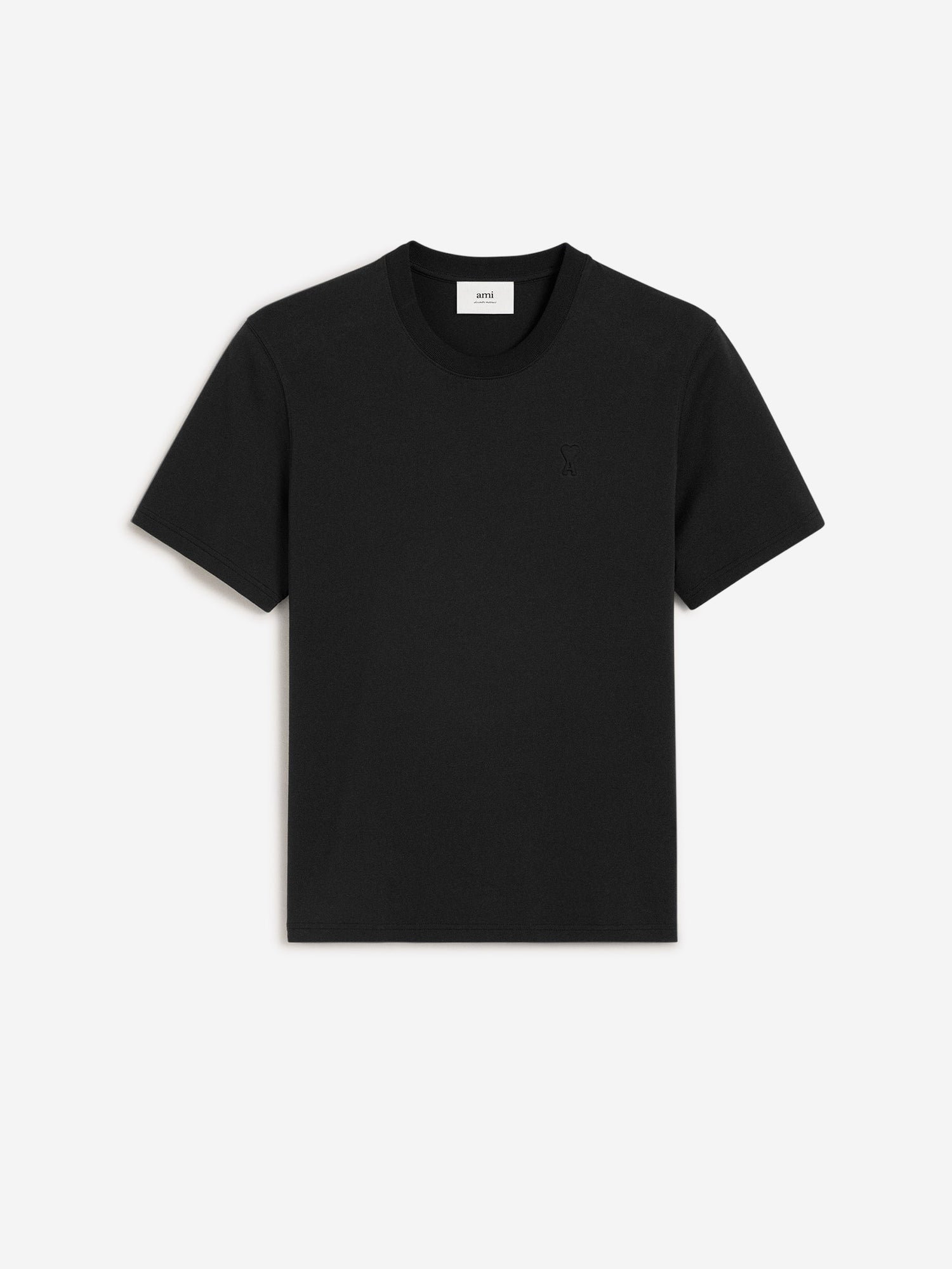 Outlet online Ami Paris Hombre Camiseta Logo Algodón color Negro sku 553-004234 01 - Foto 1