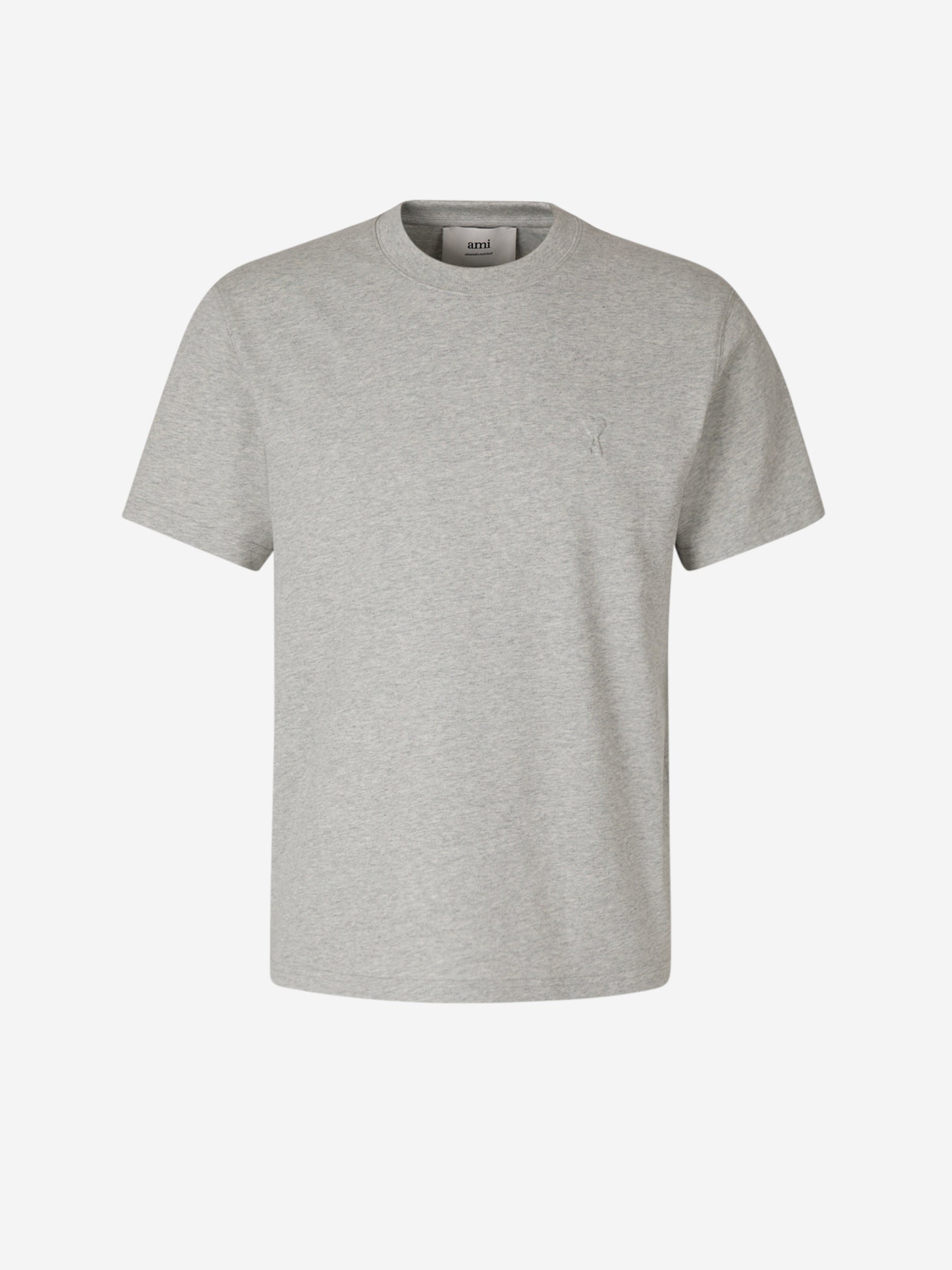Outlet online Ami Paris Hombre Camiseta Logo Algodón color Gris Piedra sku 553-004234 02 - Foto 1