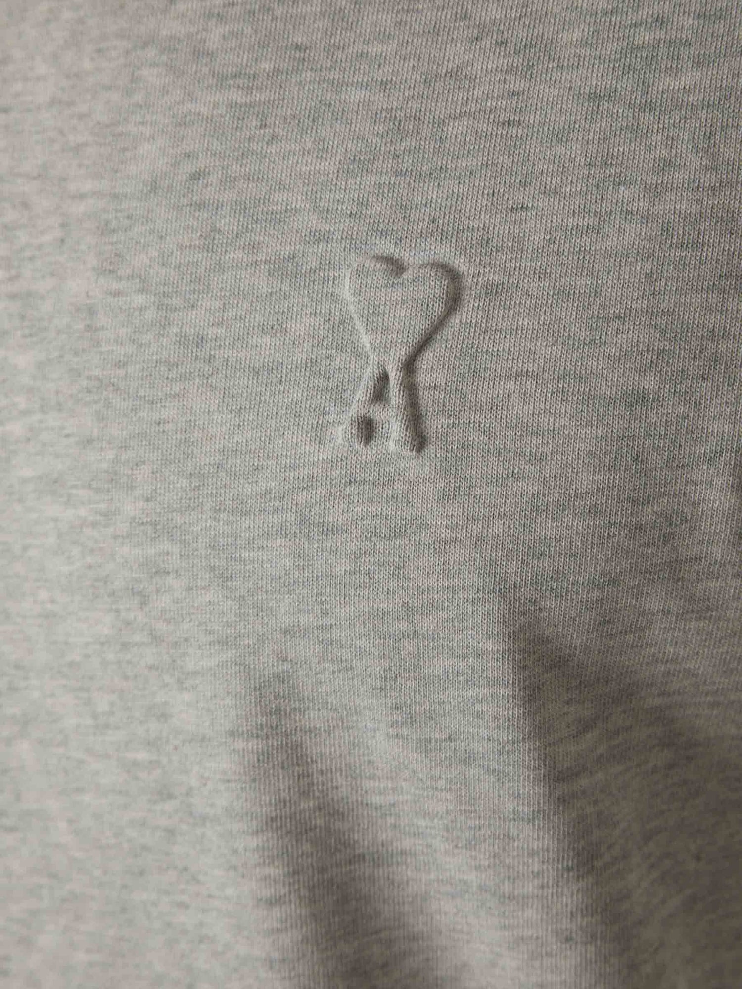 Outlet online Ami Paris Hombre Camiseta Logo Algodón color Gris Piedra sku 553-004234 02 - Foto 4