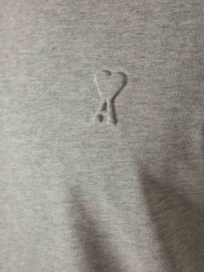 Outlet online Ami Paris Hombre Camiseta Logo Algodón color Gris Piedra sku 553-004234 02 - Foto 4