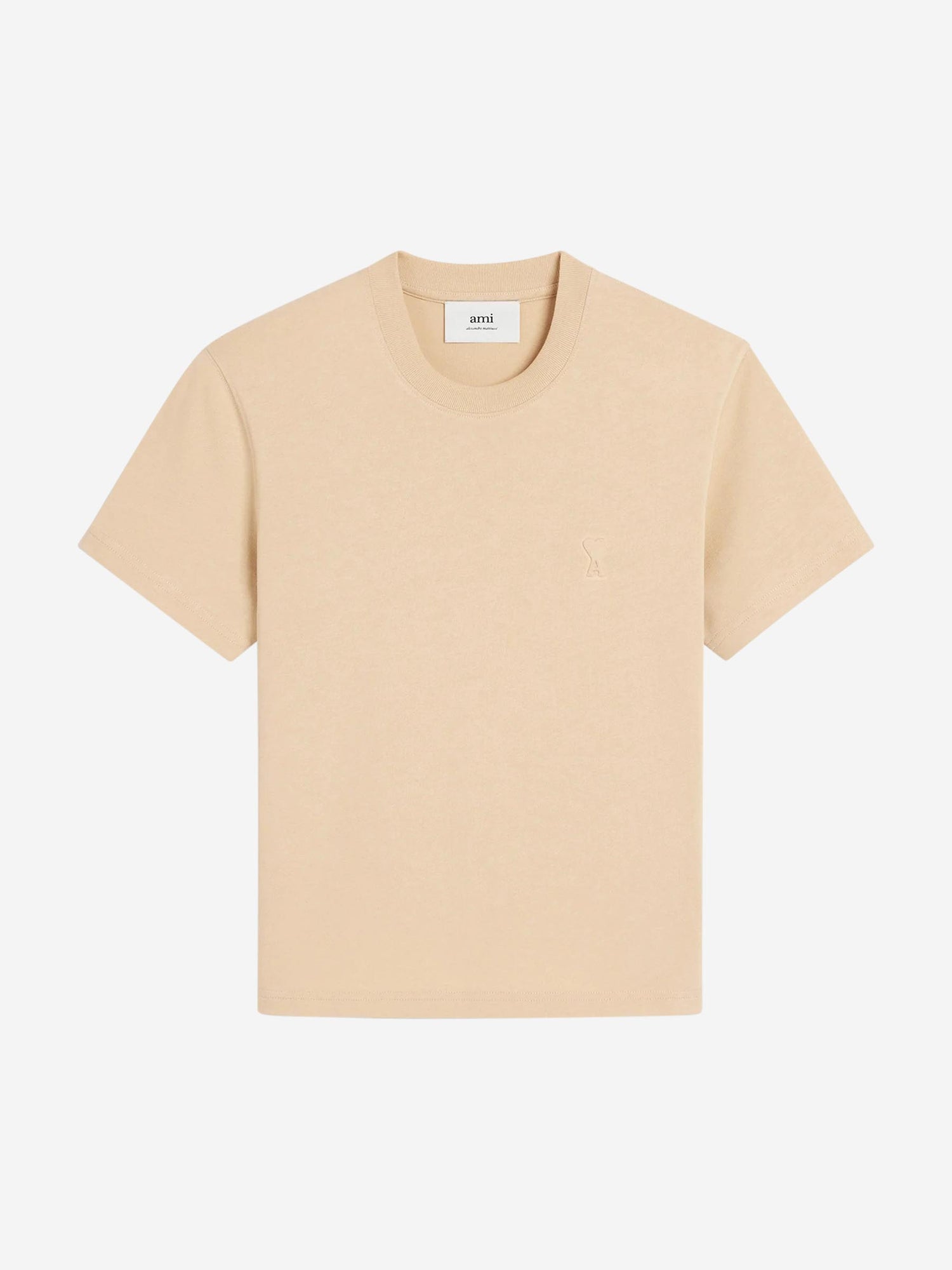 Ami Paris Hombre Barcelona Camiseta Logo Algodón color Beige sku 553-004234 03 - Foto 1