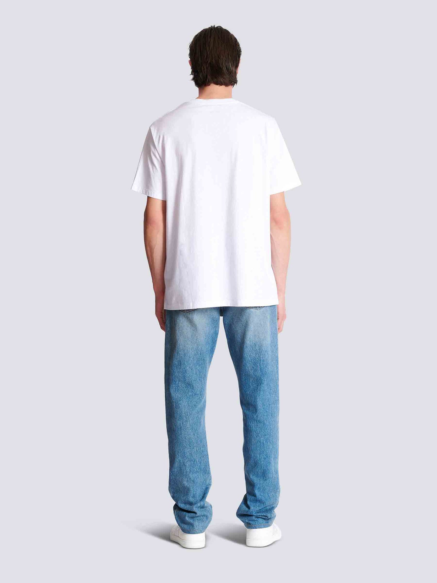 Balmain Hombre Barcelona Camiseta Logo Algodón color Blanco sku 553-004240 01 - Foto 3