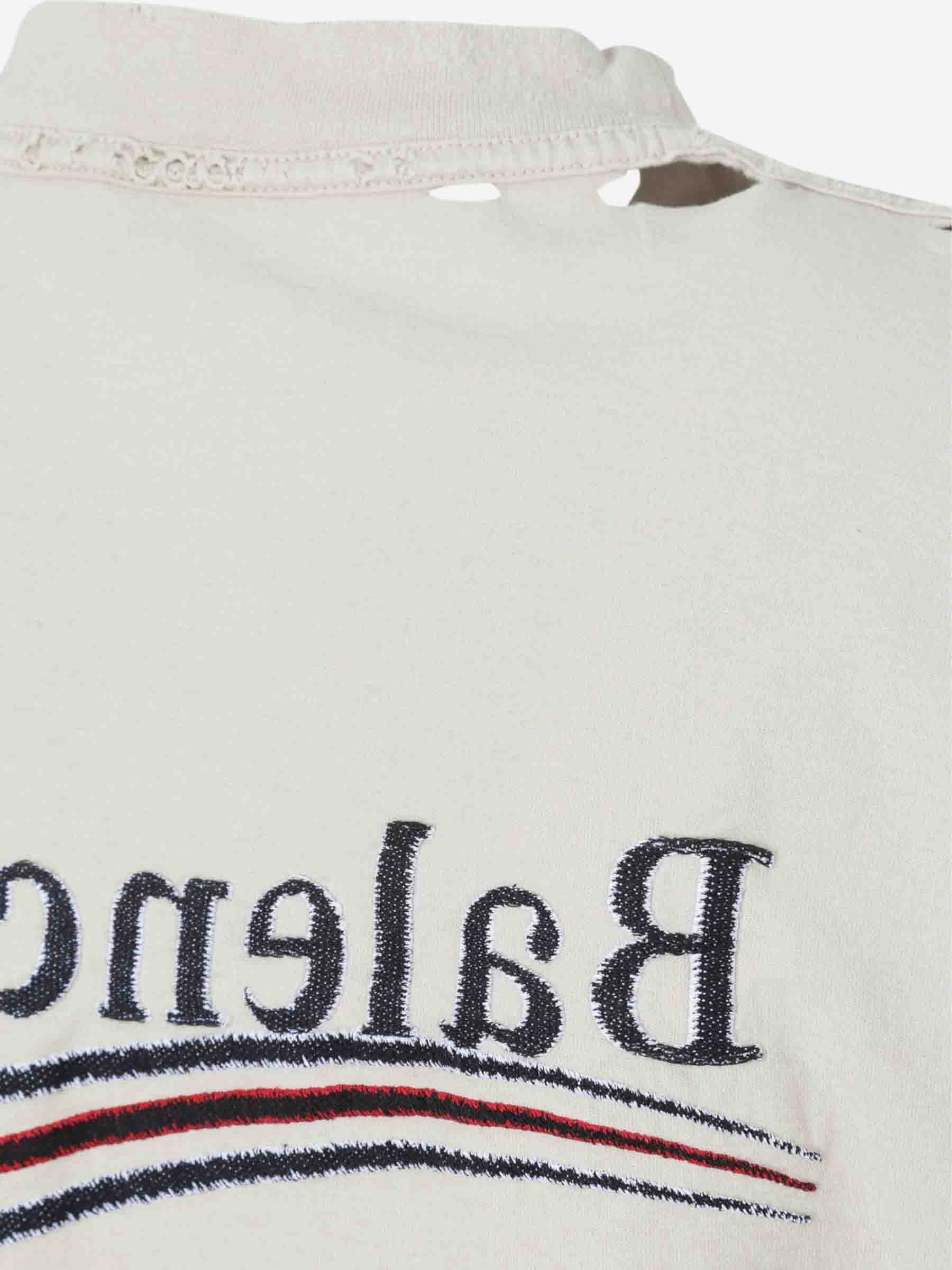 Outlet online Balenciaga Hombre Camiseta Logo Girado color Beige sku 553-004248 01 - Foto 4