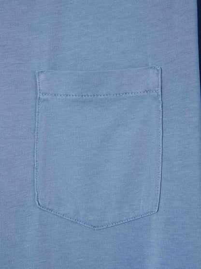 Officine Générale Hombre Barcelona Camiseta Bolsillo Algodón color Azul sku 553-004260 01 - Foto 4
