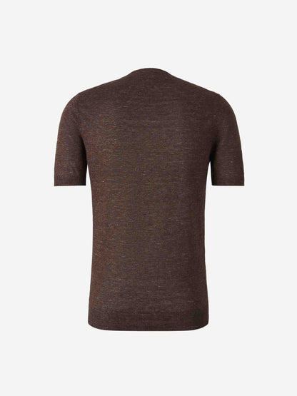 Outlet online Santa Eulalia Hombre Camiseta Punto Lino color Marrón sku 553-004262 01 - Foto 2