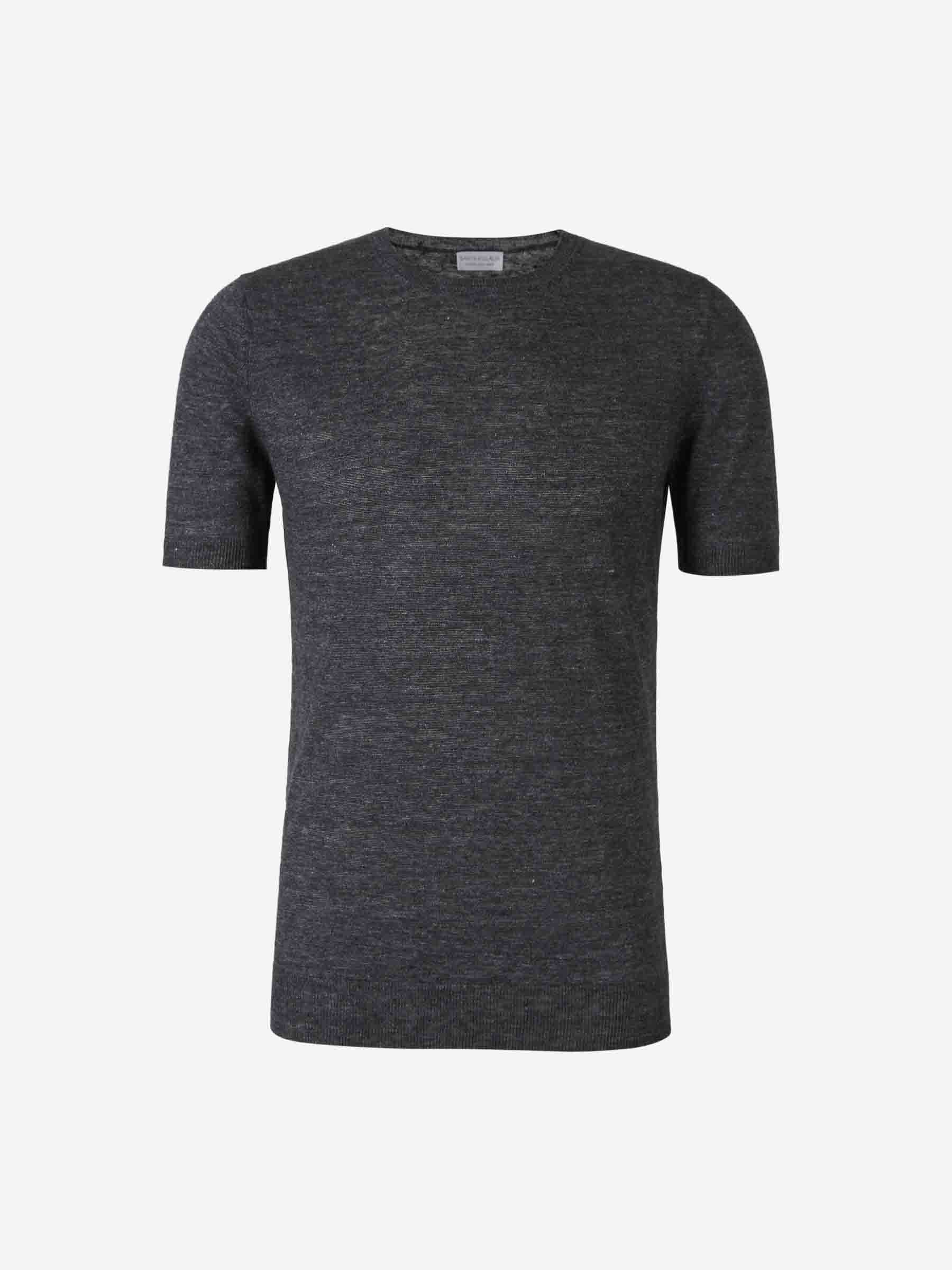 Outlet online Santa Eulalia Hombre Camiseta Punto Lino color Gris Antracita sku 553-004262 02 - Foto 1