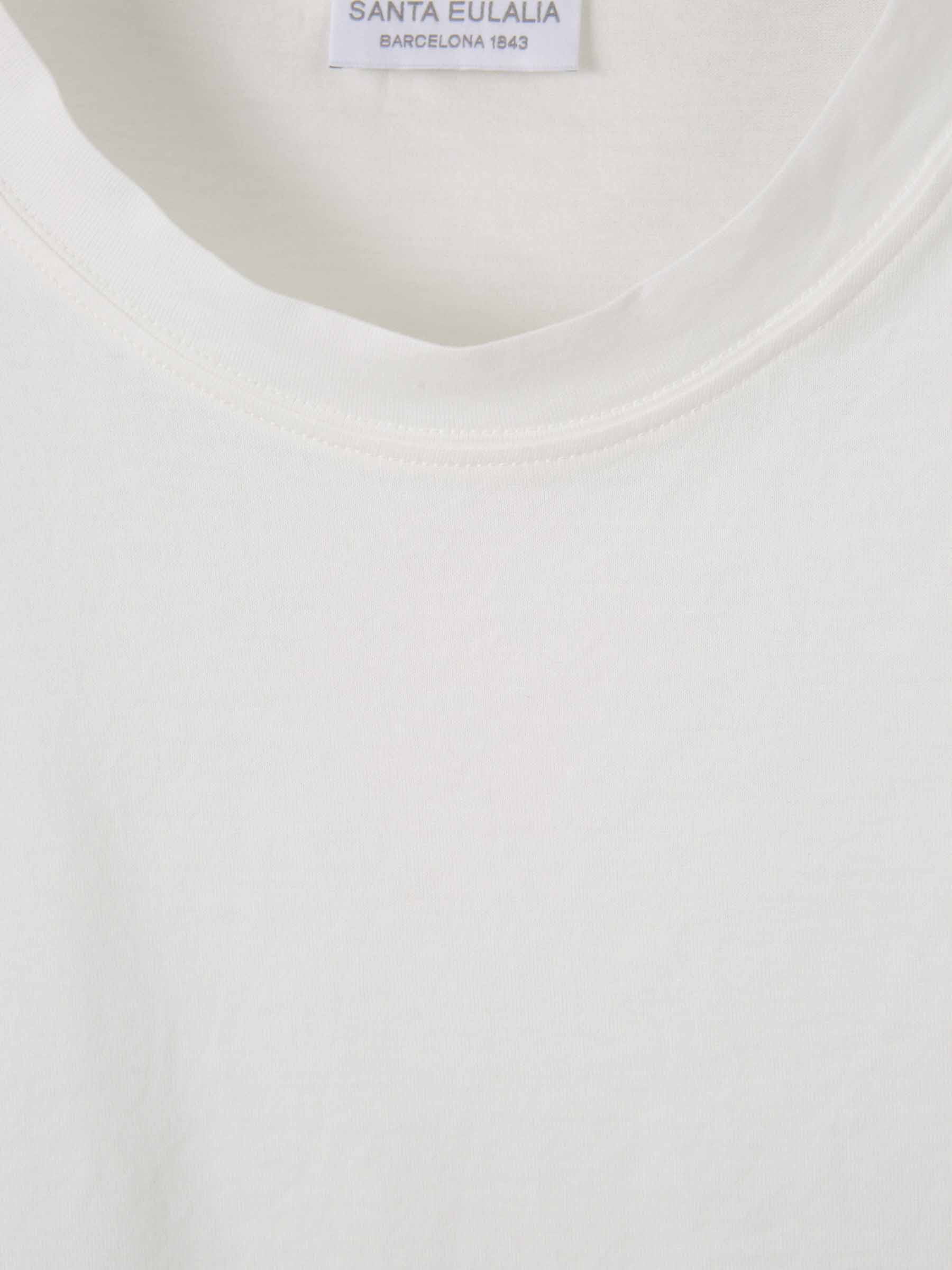 Outlet online Santa Eulalia Hombre Camisetas Lisa Algodón color Blanco sku 553-004263 01 - Foto 3