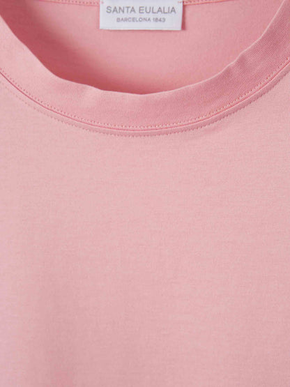 Outlet online Santa Eulalia Hombre Camisetas Lisa Algodón color Rosa Palo sku 553-004263 04 - Foto 3
