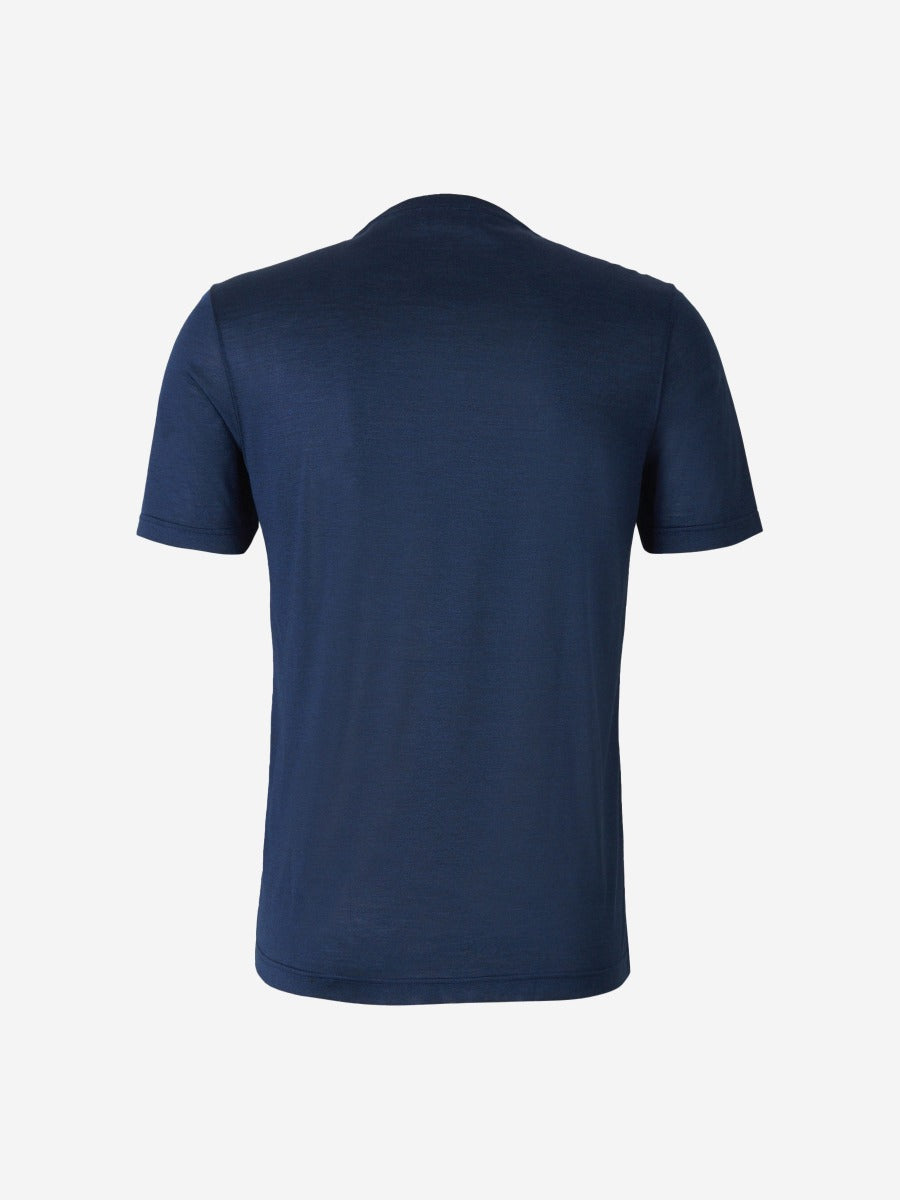 Outlet online Santa Eulalia Hombre Camiseta Lisa Lino color Azul Marino sku 553-004264 01 - Foto 2