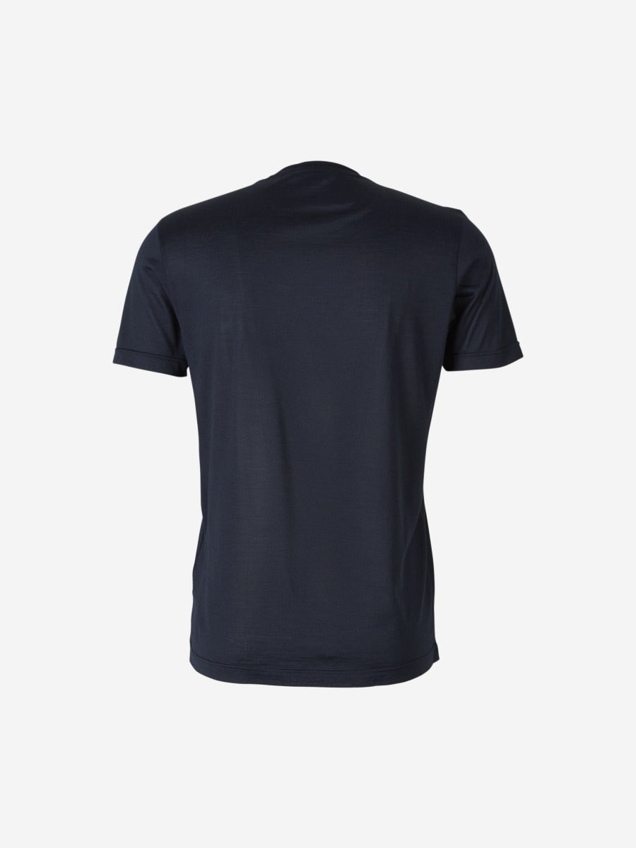 Outlet online Santa Eulalia Hombre Camiseta Lisa Lino color Azul Marino sku 553-004264 02 - Foto 2