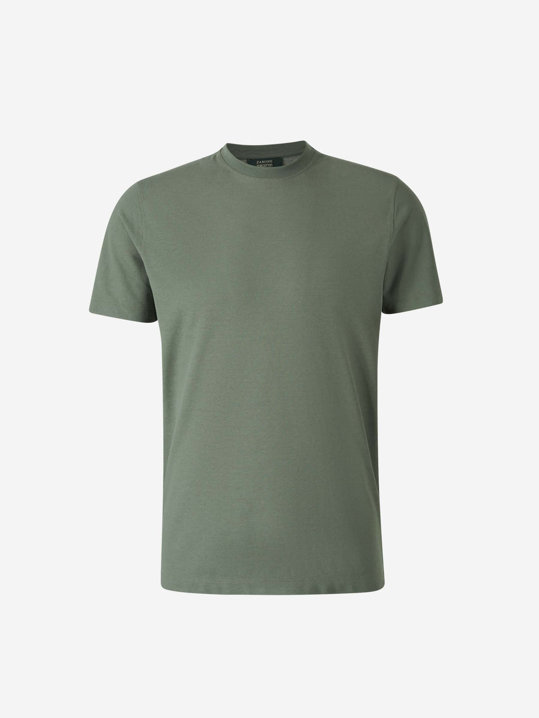 Outlet online Zanone Hombre Camiseta Lisa Algodón color Verde sku 553-004266 05 - Foto 1