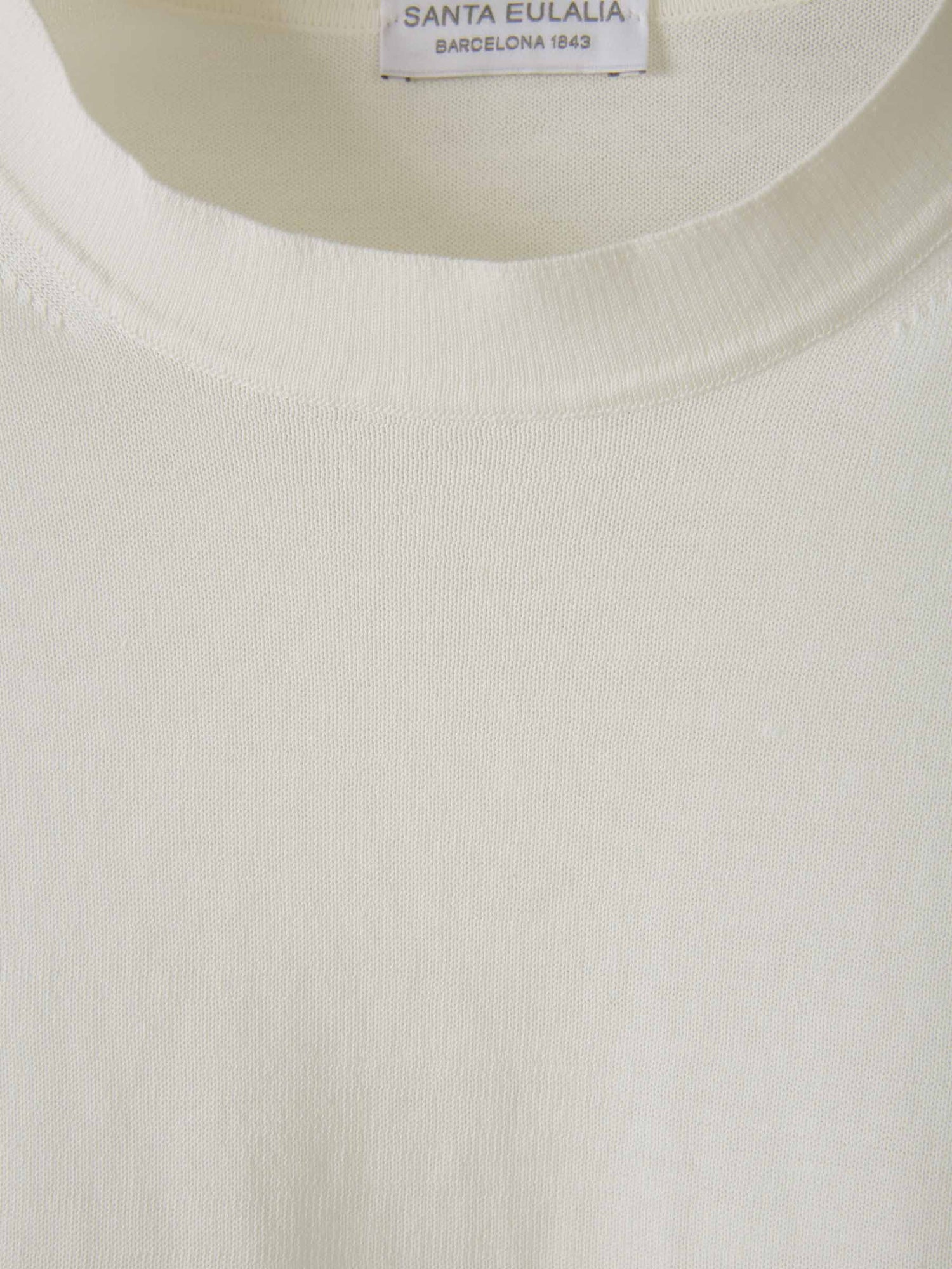 Outlet online Santa Eulalia Hombre Camiseta Punto Algodón color Blanco sku 553-004273 01 - Foto 3