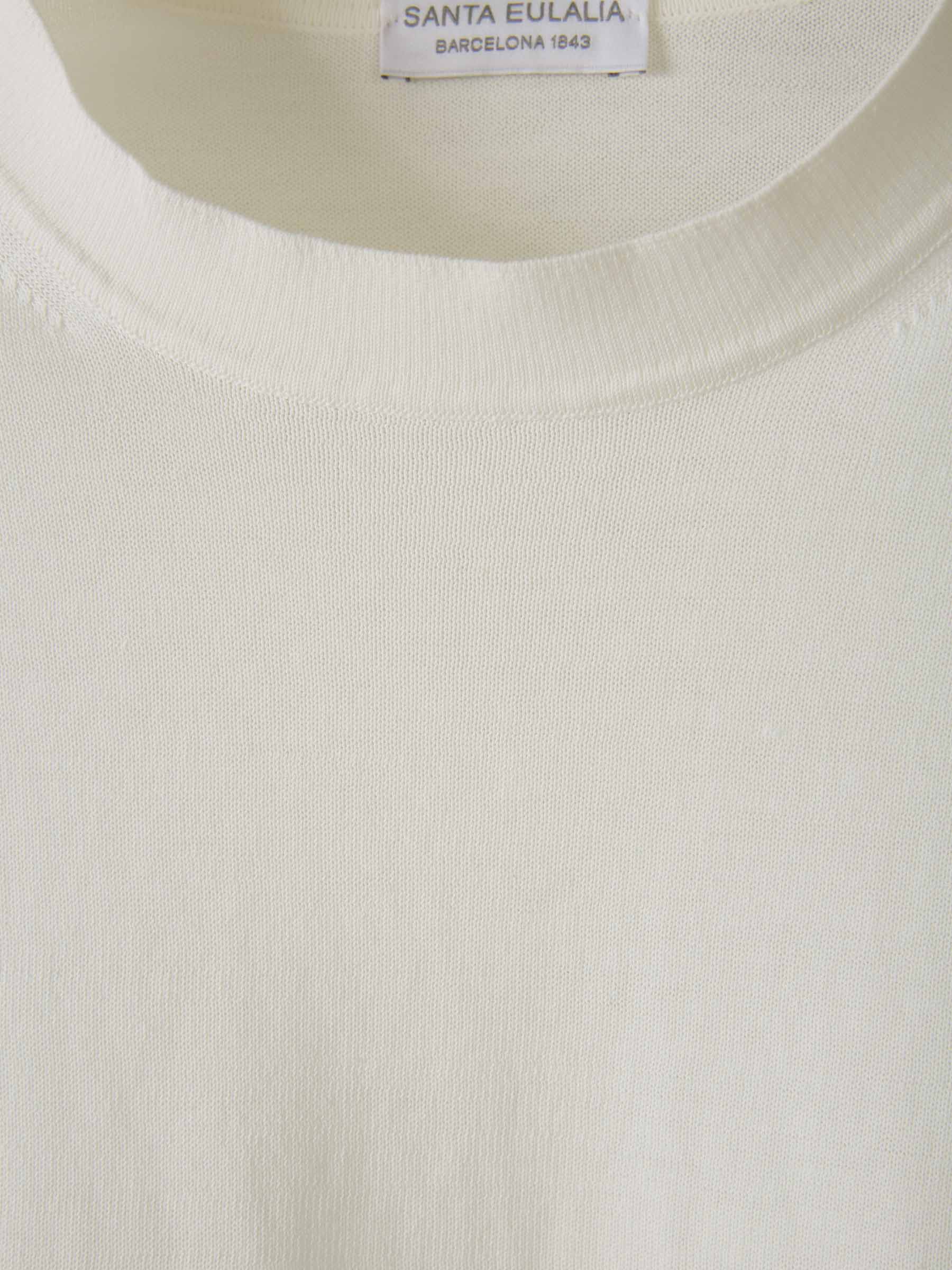 Outlet online Santa Eulalia Hombre Camiseta Punto Algodón color Blanco sku 553-004273 01 - Foto 3