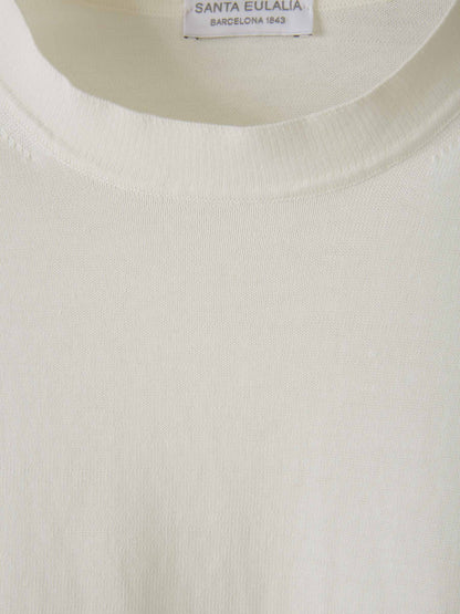 Outlet online Santa Eulalia Hombre Camiseta Punto Algodón color Blanco sku 553-004273 01 - Foto 3