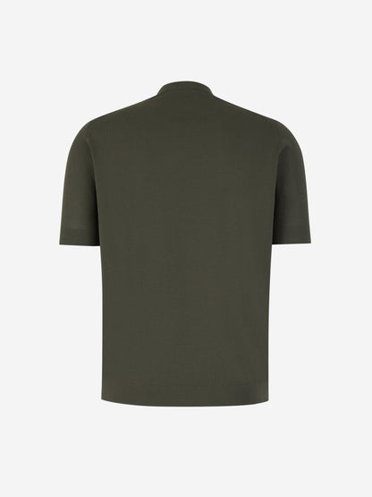 Outlet online Santa Eulalia Hombre Camiseta Punto Algodón color Verde Militar sku 553-004273 02 - Foto 2