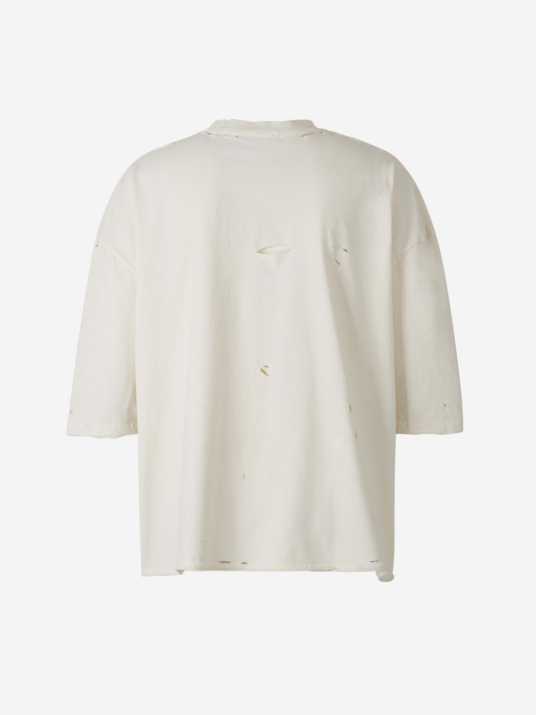 Willy Chavarria Hombre Barcelona Camiseta Cruz Algodón color Beige sku 553-004293 01 - Foto 2