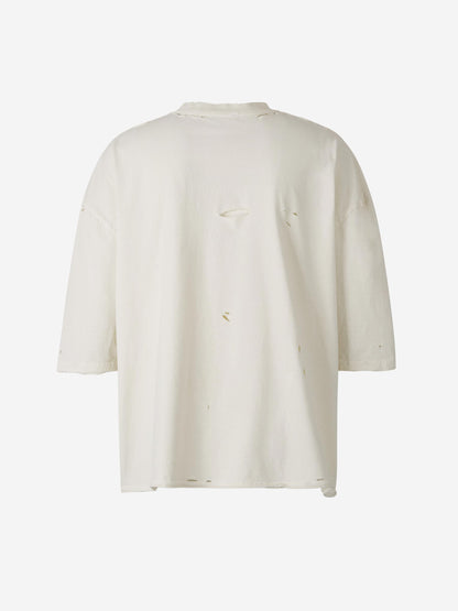 Willy Chavarria Hombre Barcelona Camiseta Cruz Algodón color Beige sku 553-004293 01 - Foto 2