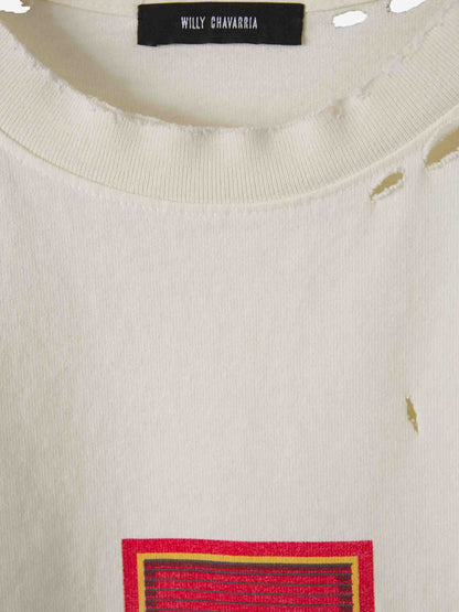 Willy Chavarria Hombre Barcelona Camiseta Cruz Algodón color Beige sku 553-004293 01 - Foto 3