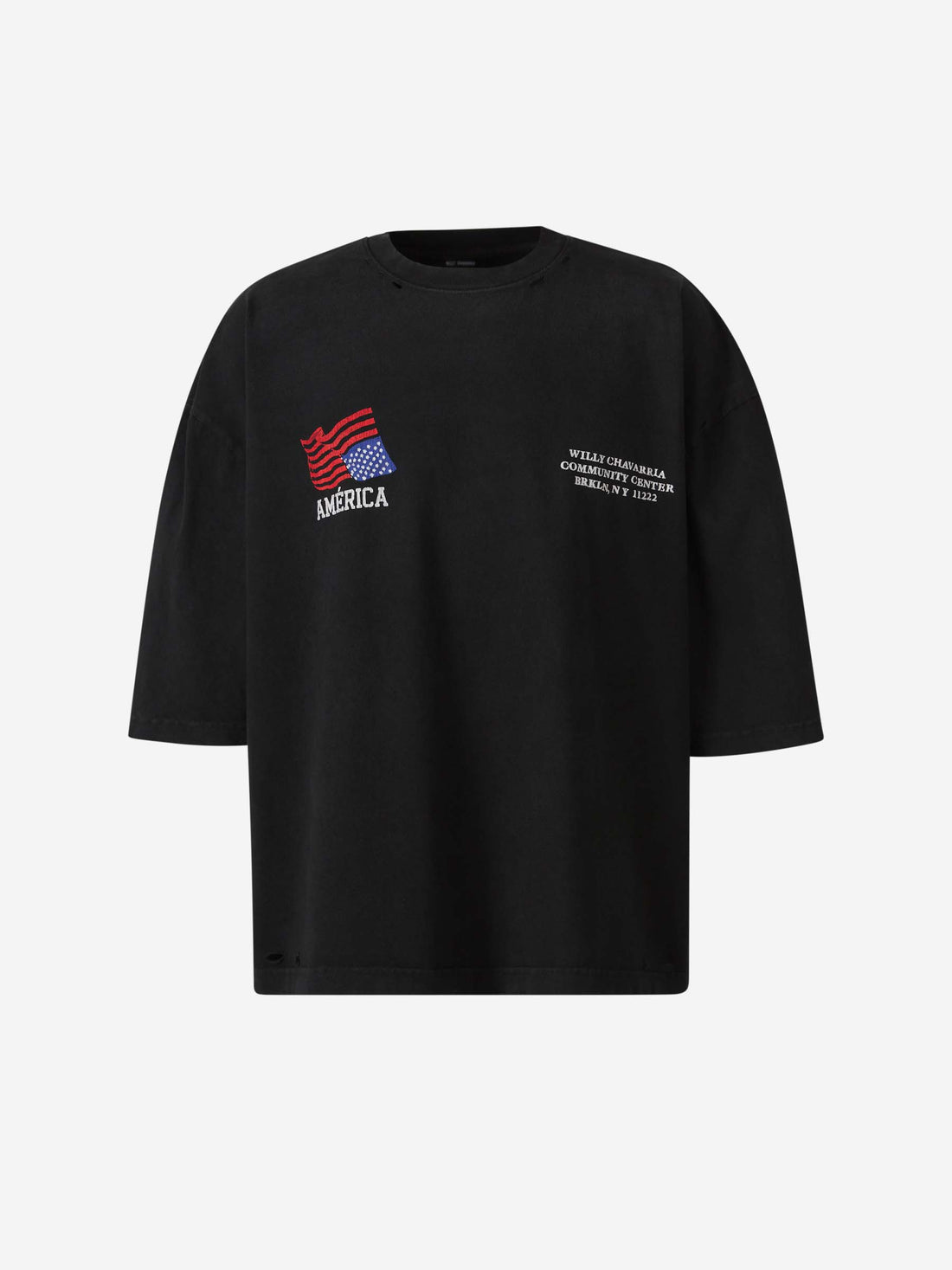 Willy Chavarria Hombre Barcelona Camiseta América Algodón color Negro sku 553-004295 01 - Foto 1