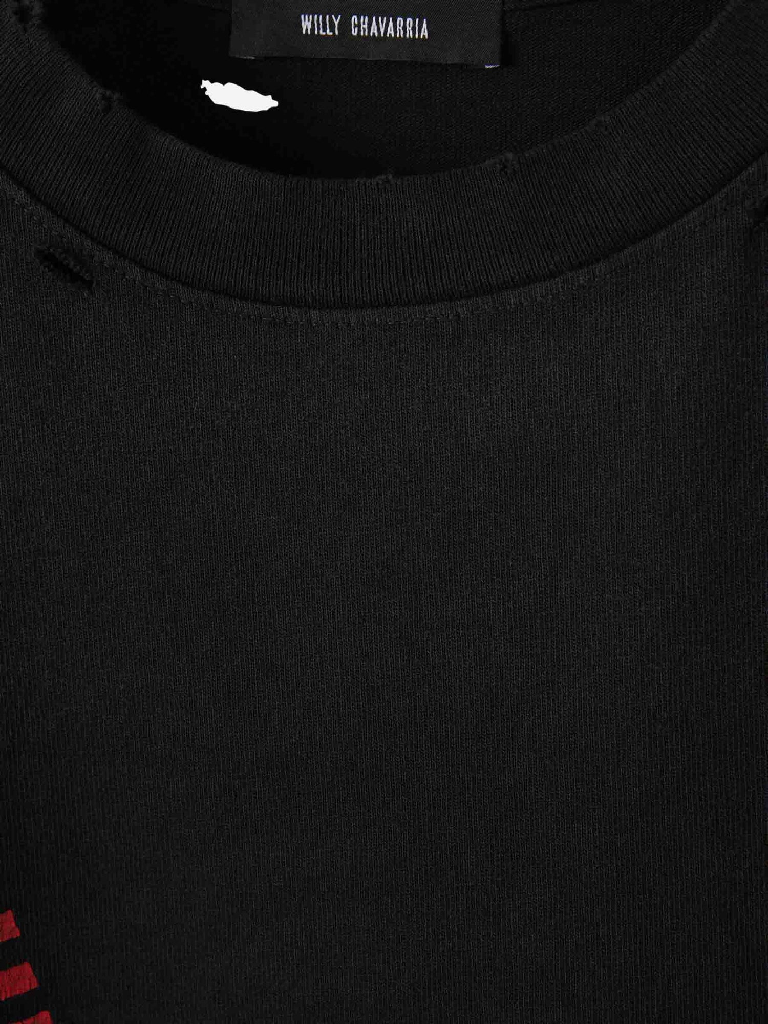 Willy Chavarria Hombre Barcelona Camiseta América Algodón color Negro sku 553-004295 01 - Foto 3