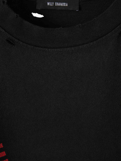 Willy Chavarria Hombre Barcelona Camiseta América Algodón color Negro sku 553-004295 01 - Foto 3