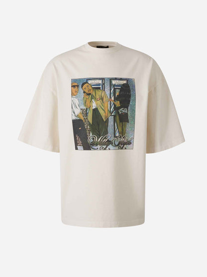 Outlet online Willy Chavarria Hombre Camiseta Estampado Algodón color Beige sku 553-004297 01 - Foto 1