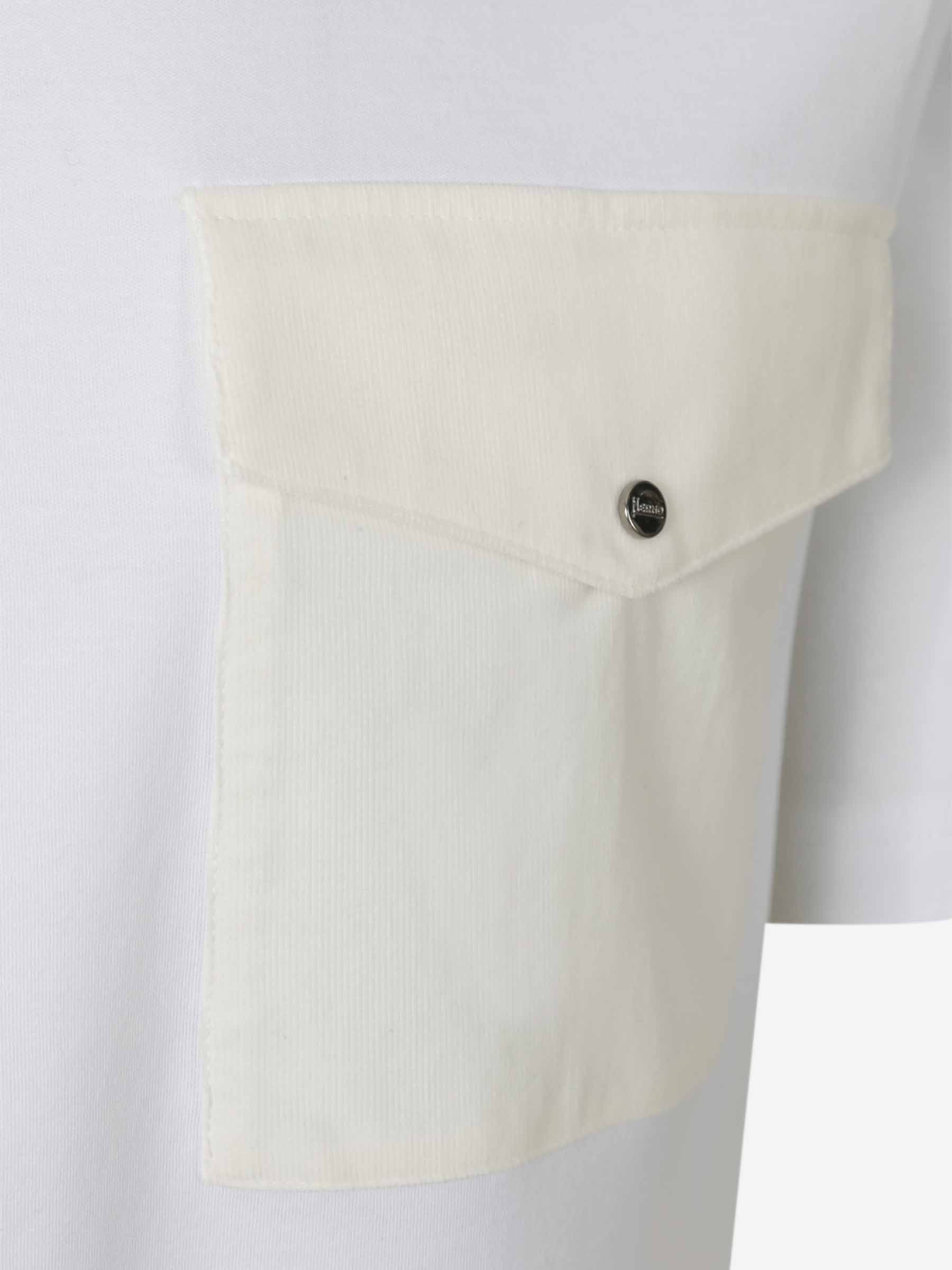 Outlet online Herno Hombre Camiseta con Bolsillo color Blanco sku 553-004310 01 - Foto 3
