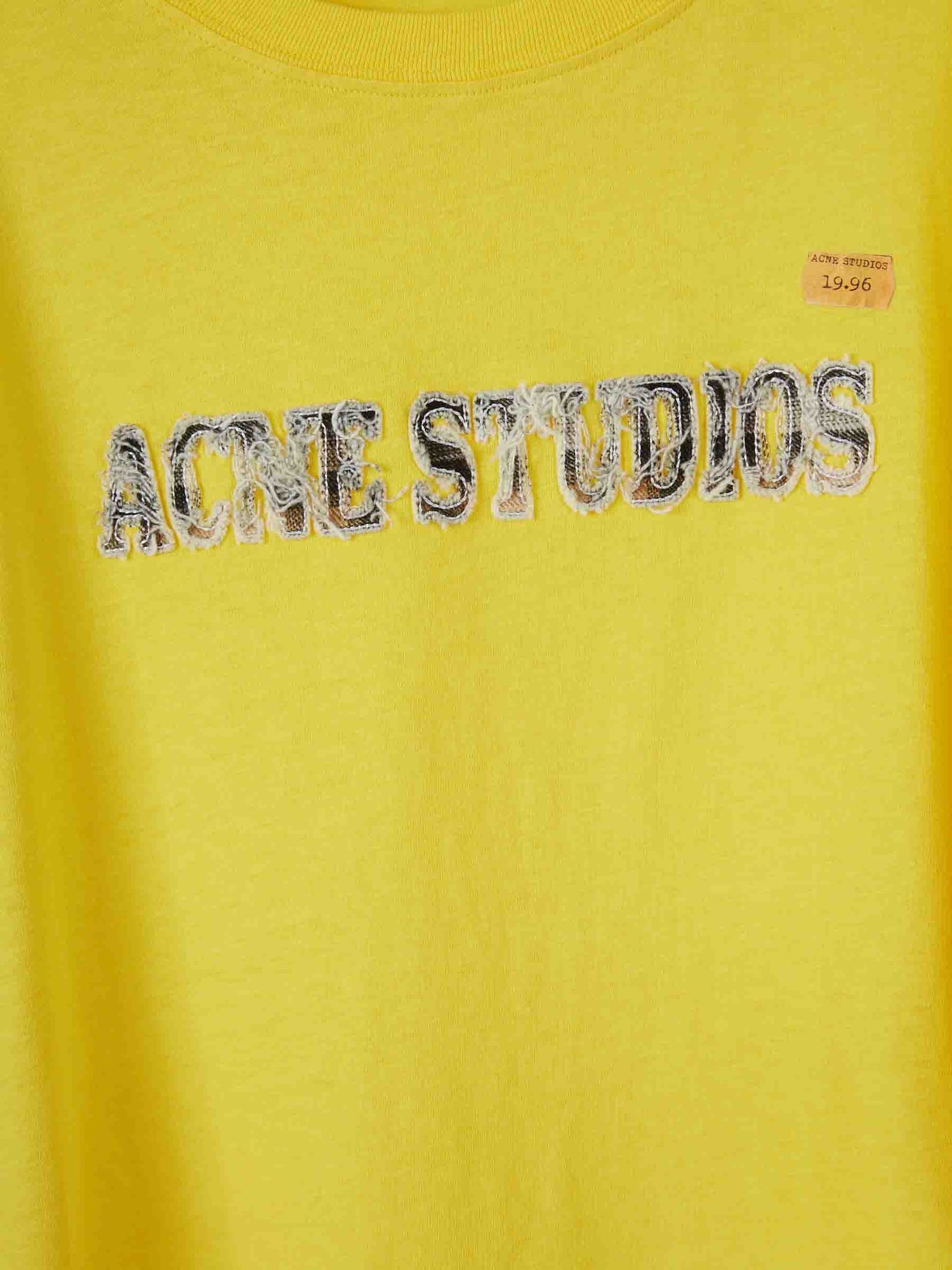 Outlet online Acne Studios Hombre Camiseta Logo color Amarillo sku 553-004350 01 - Foto 3