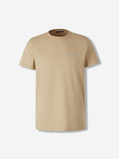 Outlet online Balmain Hombre Camiseta Logo Vintage color Beige sku 553-004355 01 - Foto 1