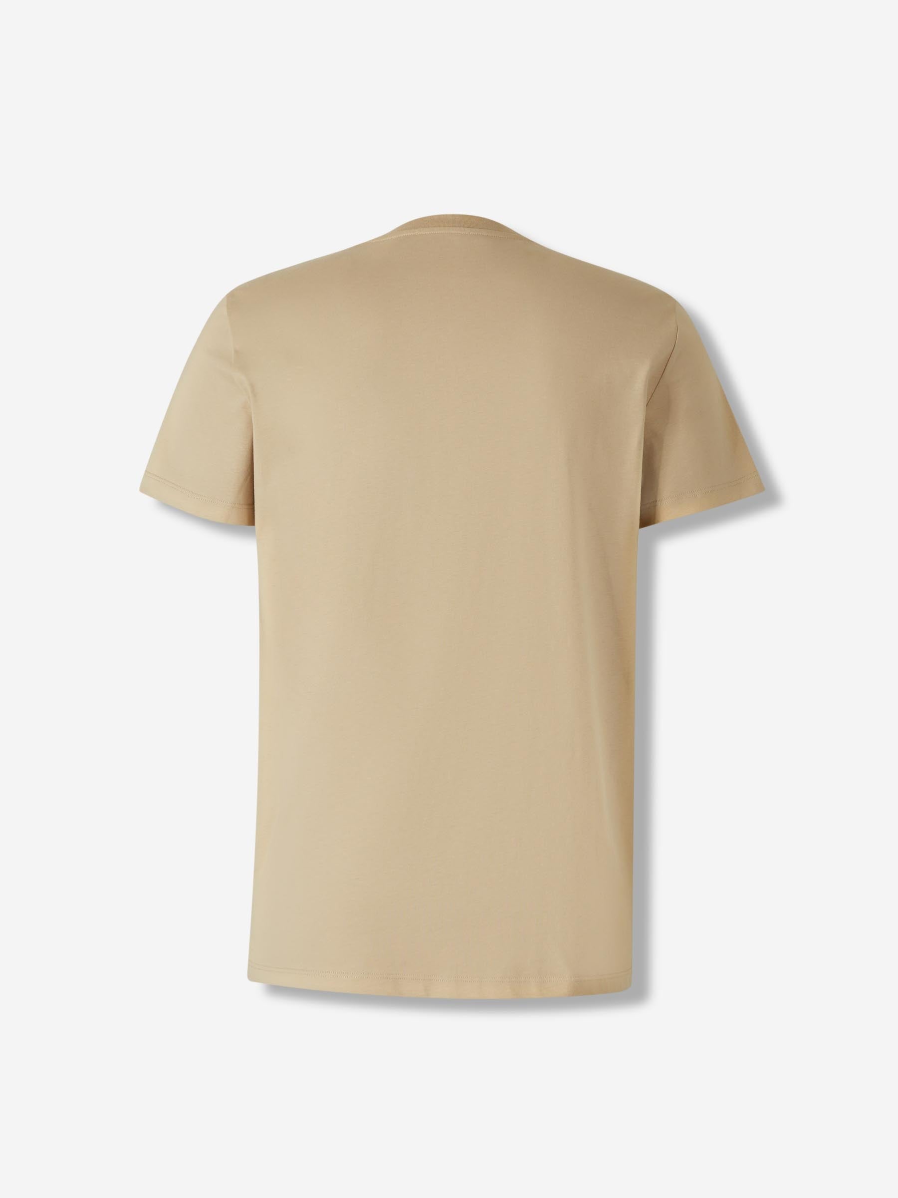 Outlet online Balmain Hombre Camiseta Logo Vintage color Beige sku 553-004355 01 - Foto 2