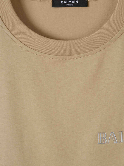 Outlet online Balmain Hombre Camiseta Logo Vintage color Beige sku 553-004355 01 - Foto 3