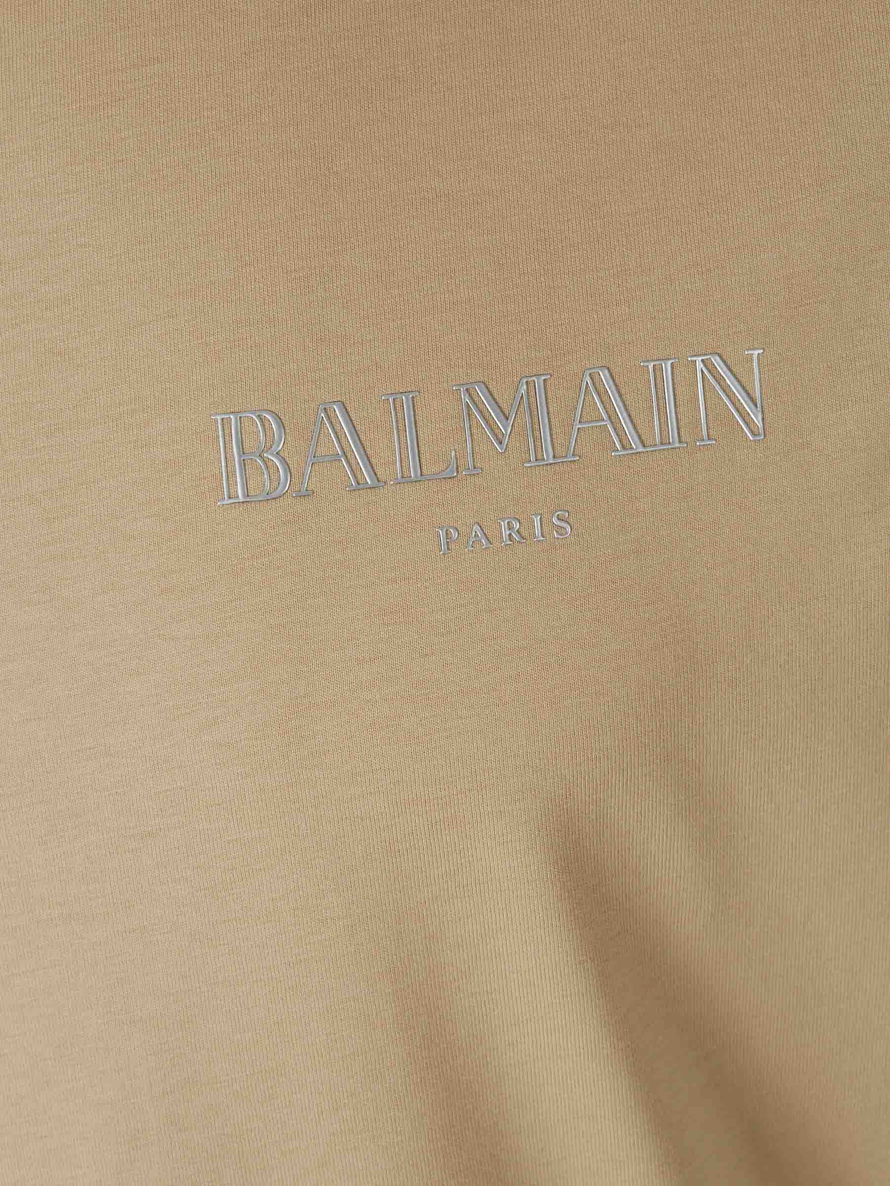 Outlet online Balmain Hombre Camiseta Logo Vintage color Beige sku 553-004355 01 - Foto 4